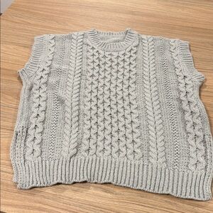 Knit gray sweater vest, new without tags